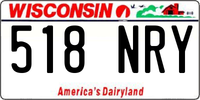 WI license plate 518NRY