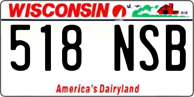 WI license plate 518NSB