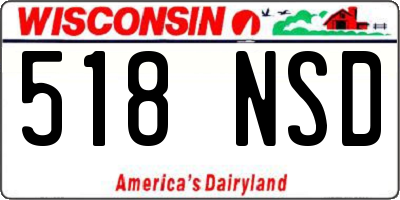 WI license plate 518NSD