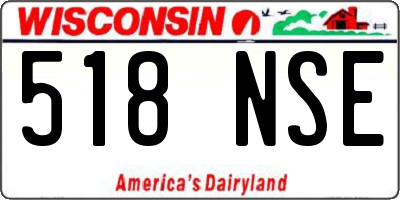 WI license plate 518NSE