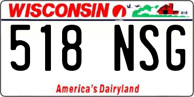 WI license plate 518NSG
