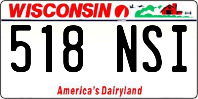 WI license plate 518NSI