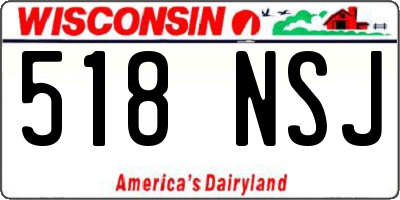 WI license plate 518NSJ