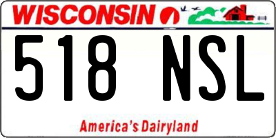 WI license plate 518NSL