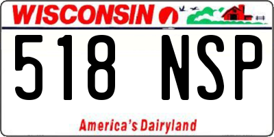 WI license plate 518NSP