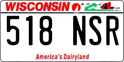 WI license plate 518NSR
