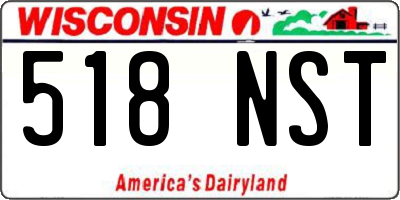 WI license plate 518NST