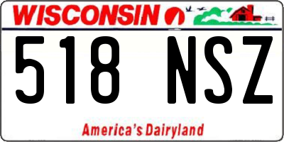 WI license plate 518NSZ