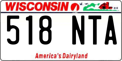WI license plate 518NTA