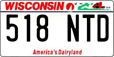 WI license plate 518NTD