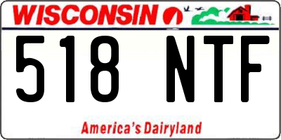 WI license plate 518NTF