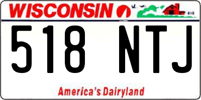 WI license plate 518NTJ