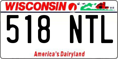 WI license plate 518NTL