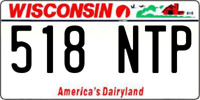 WI license plate 518NTP