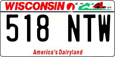 WI license plate 518NTW