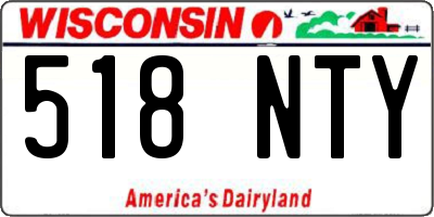 WI license plate 518NTY