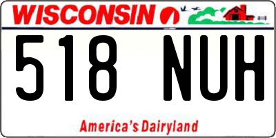 WI license plate 518NUH
