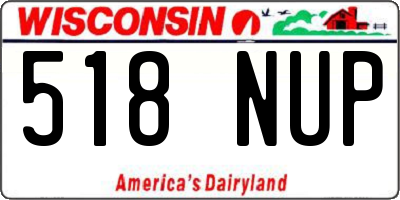 WI license plate 518NUP
