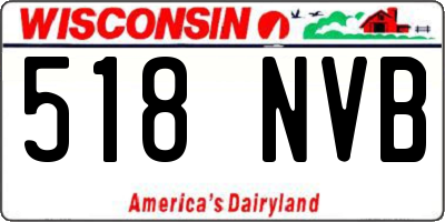 WI license plate 518NVB