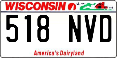 WI license plate 518NVD