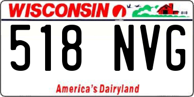 WI license plate 518NVG