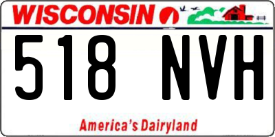 WI license plate 518NVH