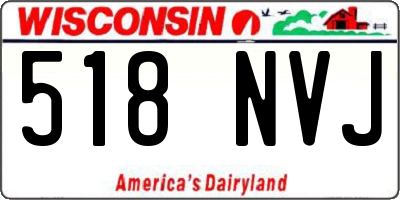 WI license plate 518NVJ