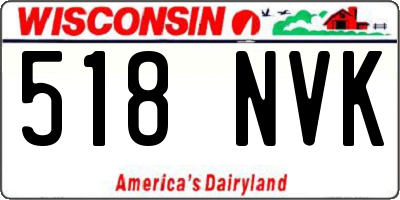 WI license plate 518NVK