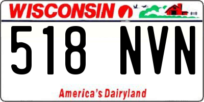 WI license plate 518NVN
