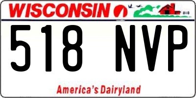 WI license plate 518NVP