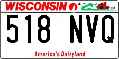 WI license plate 518NVQ