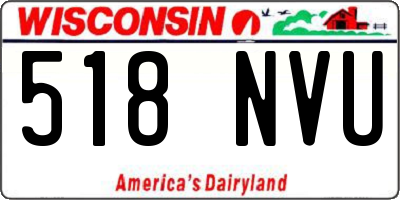 WI license plate 518NVU