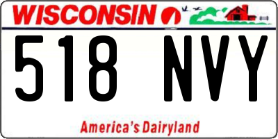 WI license plate 518NVY
