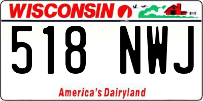 WI license plate 518NWJ