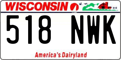 WI license plate 518NWK