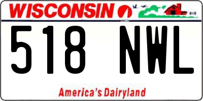 WI license plate 518NWL