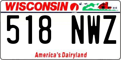 WI license plate 518NWZ