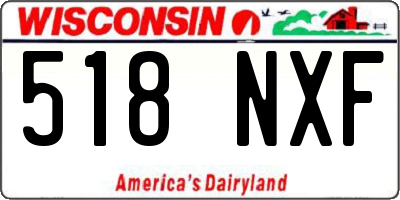 WI license plate 518NXF