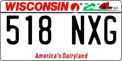 WI license plate 518NXG