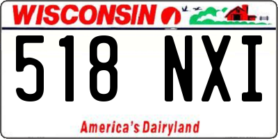 WI license plate 518NXI