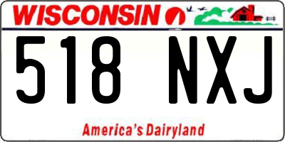 WI license plate 518NXJ