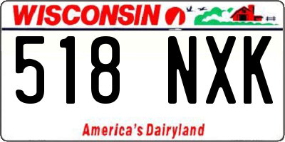 WI license plate 518NXK