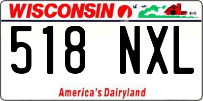 WI license plate 518NXL