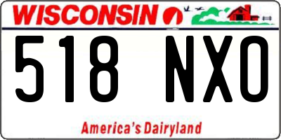WI license plate 518NXO