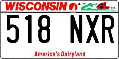 WI license plate 518NXR