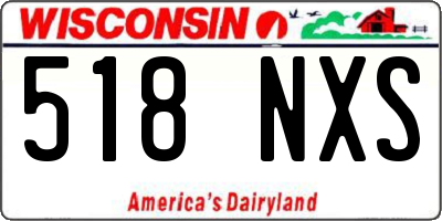 WI license plate 518NXS