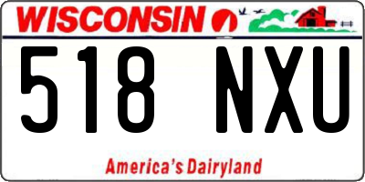WI license plate 518NXU