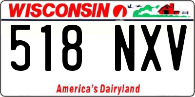 WI license plate 518NXV