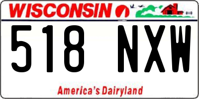 WI license plate 518NXW