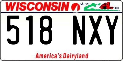 WI license plate 518NXY